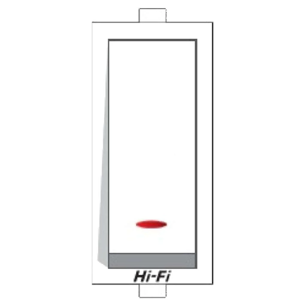 Hi-Fi E-Class 20A 1 Way Switch With Indicator With Spark Shield White 3053
