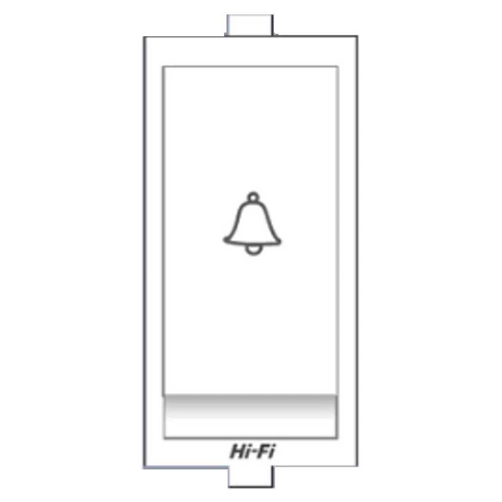 Hi-Fi Flatino 10AX Bell Push Switch With Spark Shield White 81004