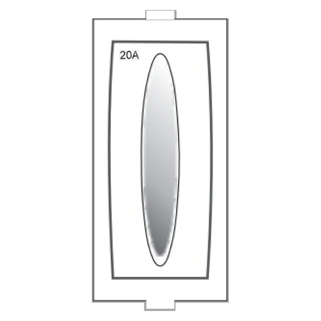 Hi-Fi Silver 20A 1 Way Switch White 91020