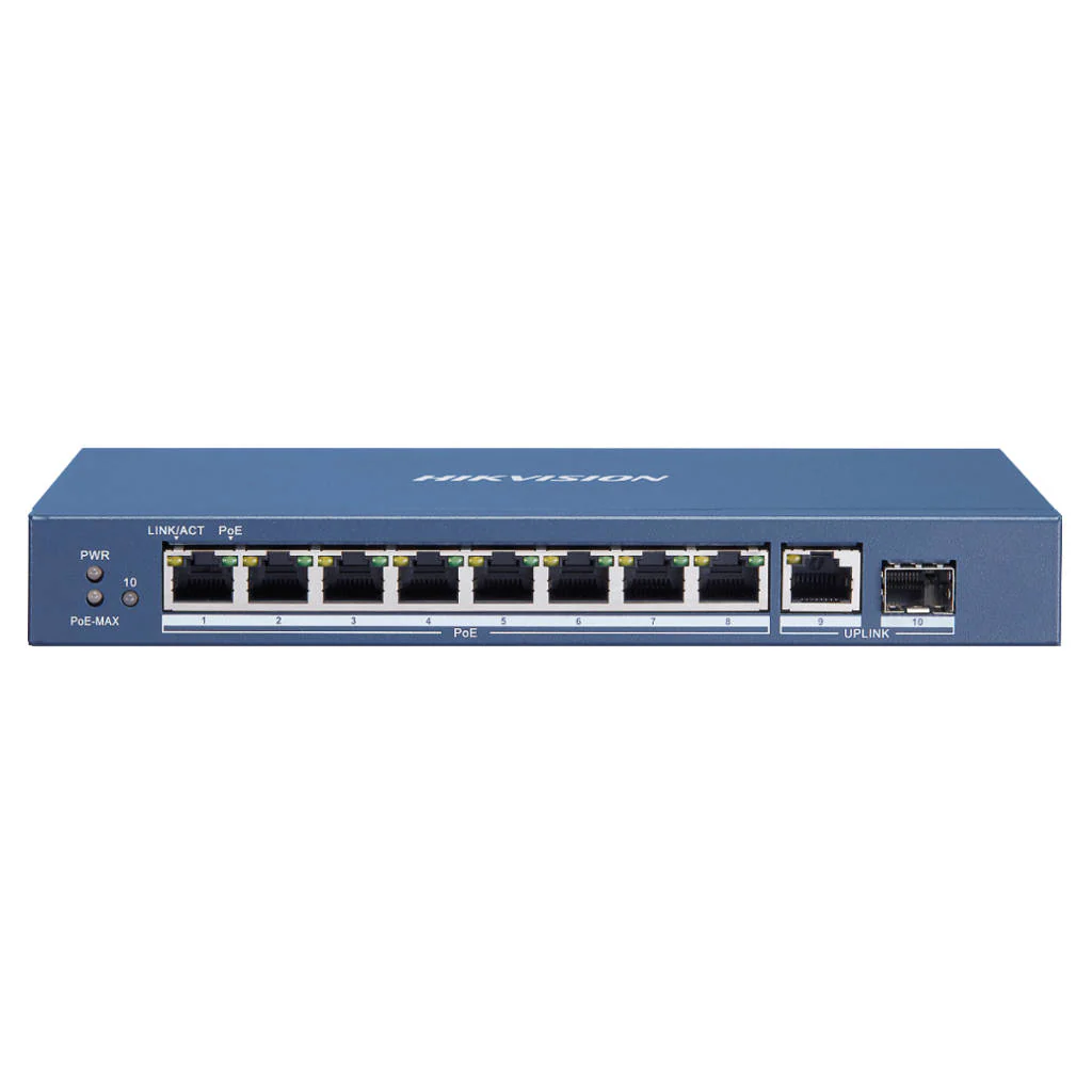 Hikvision Value Series Gigabit Unmanaged POE Switch 8-Port DS-3E0510P-E/M