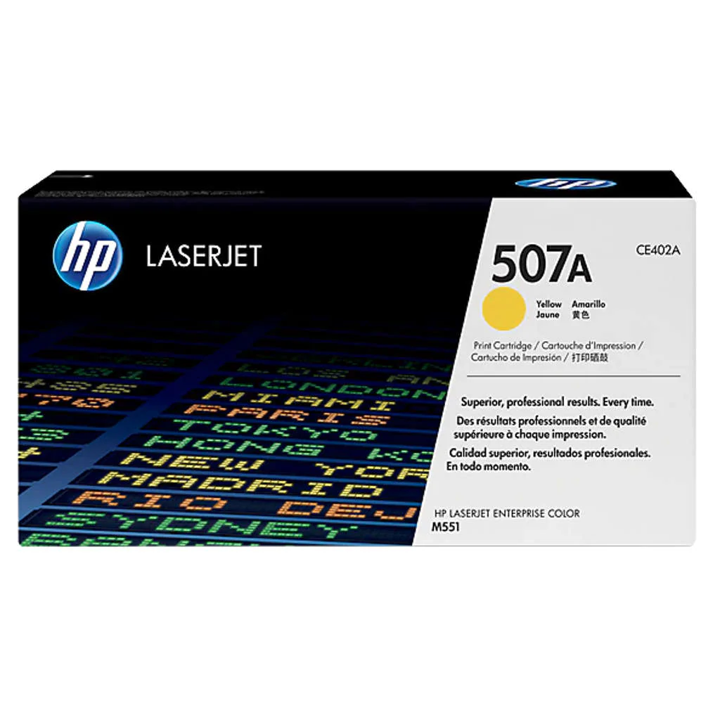 HP 507A Yellow Original LaserJet Toner Cartridge