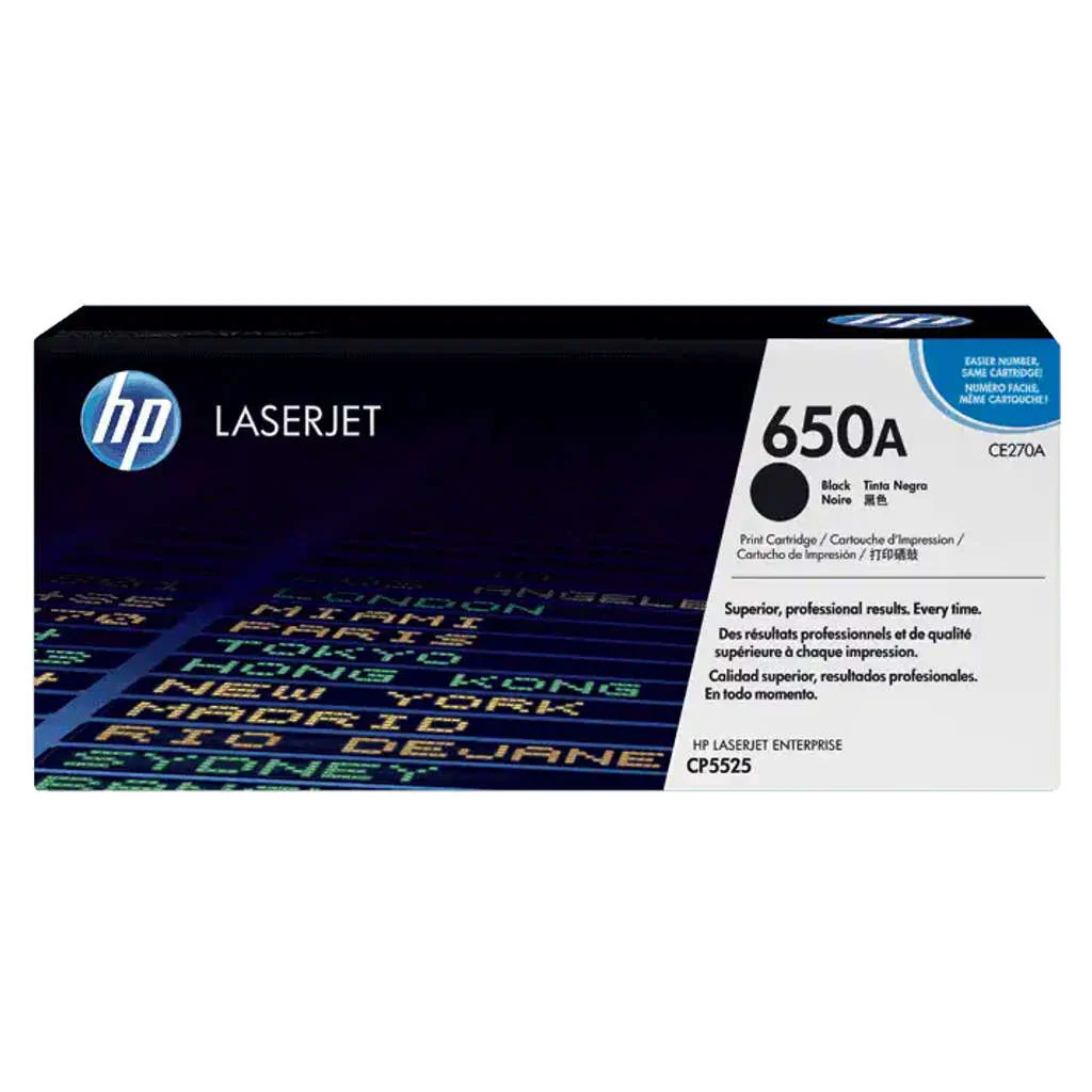 HP 650A Black Original LaserJet Toner Cartridge