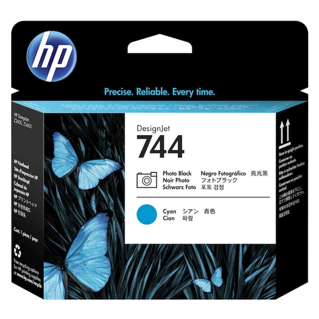 HP 744 Photo Black/Cyan DesignJet Printhead