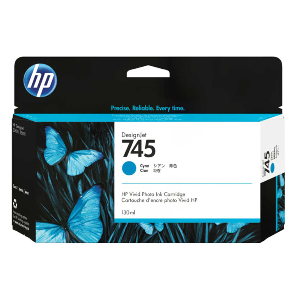 HP 745 130ml Cyan DesignJet Ink Cartridge