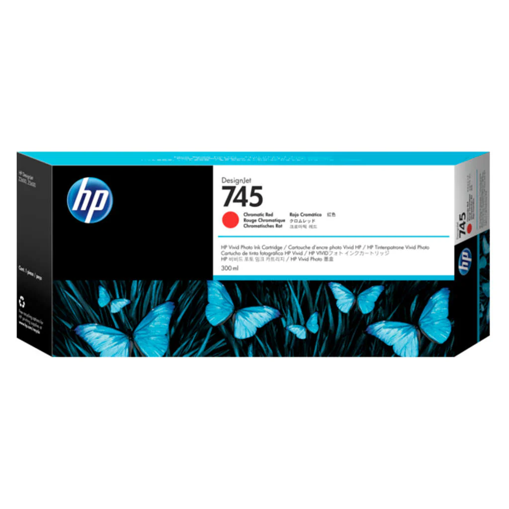 HP 745 300ml Chromatic Red DesignJet Ink Cartridge