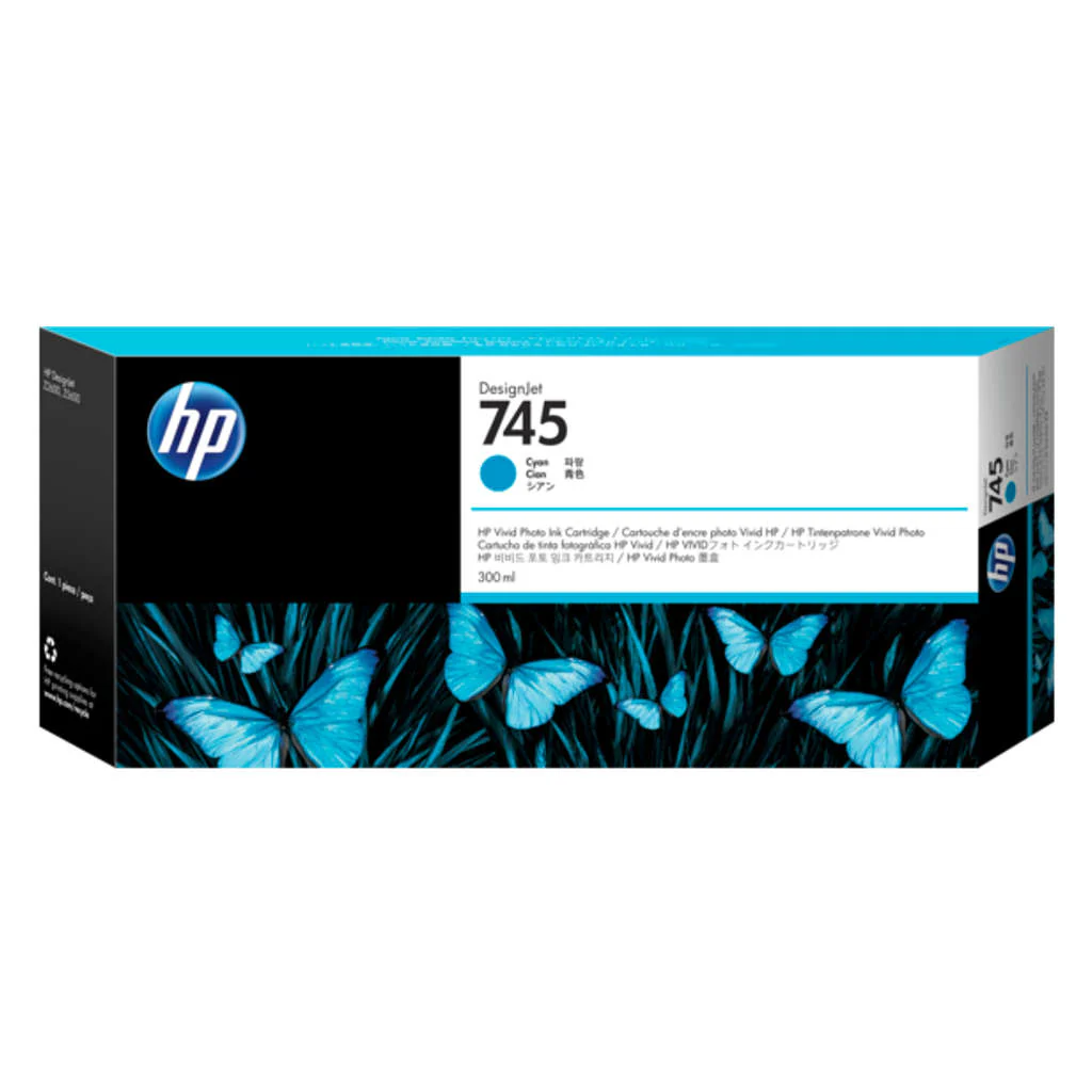 HP 745 300ml Cyan DesignJet Ink Cartridge