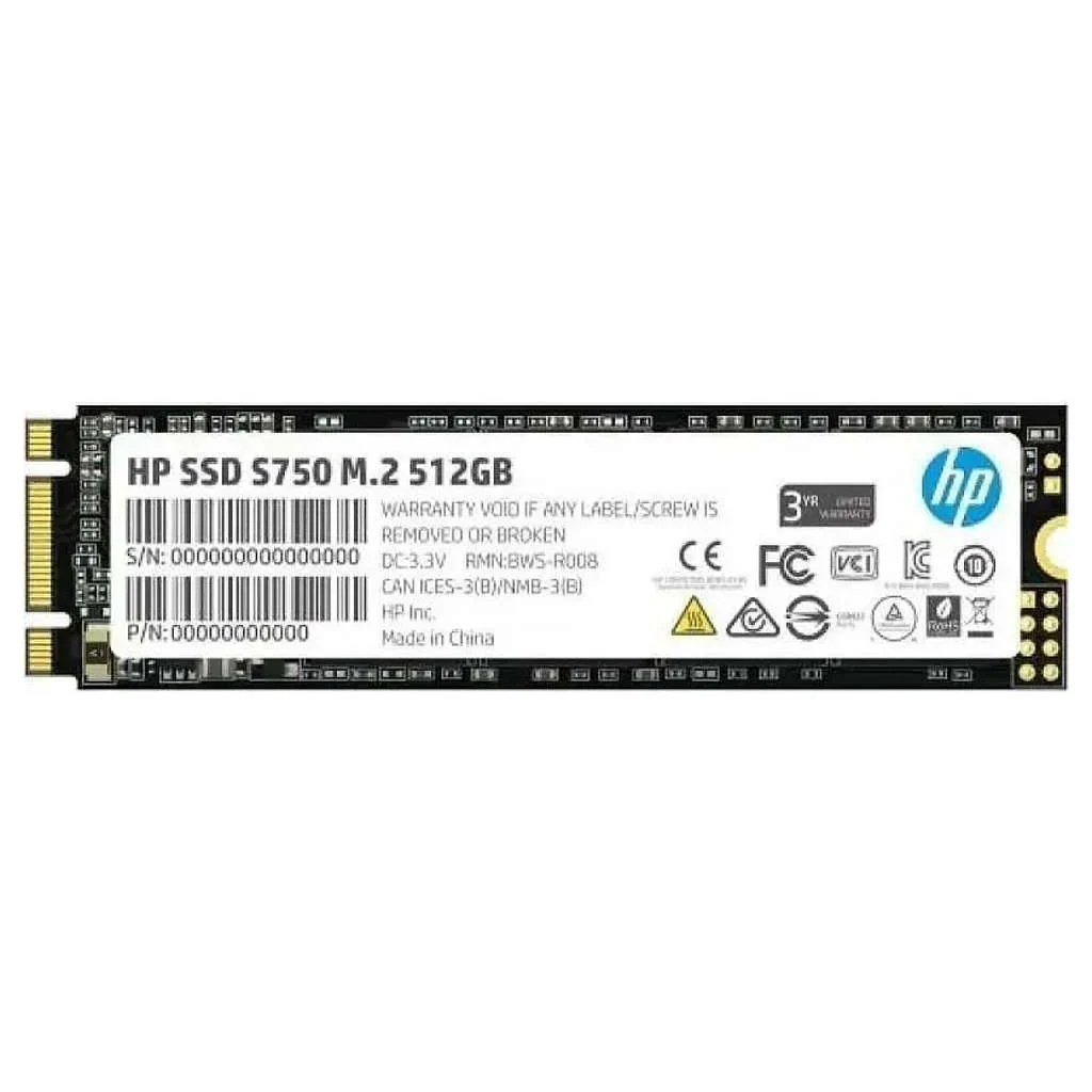 HP S750 M.2 SATA Solid State Drive 512GB 6C9P6AA