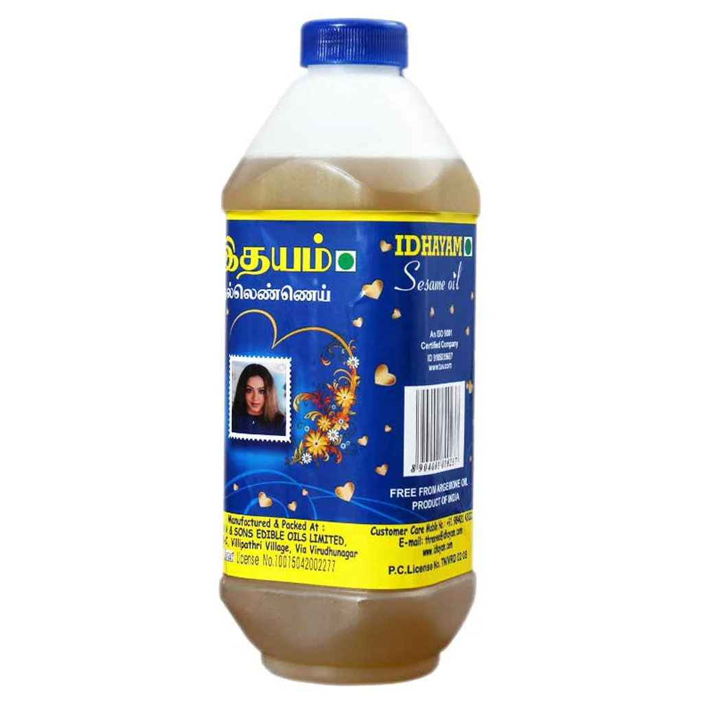 Idhayam Gingelly Oil 1L Bottle