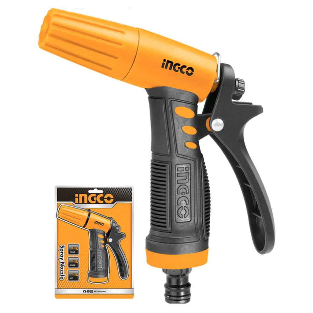 Ingco 3 Way Plastic Trigger Garden Spray Nozzle HWSG032
