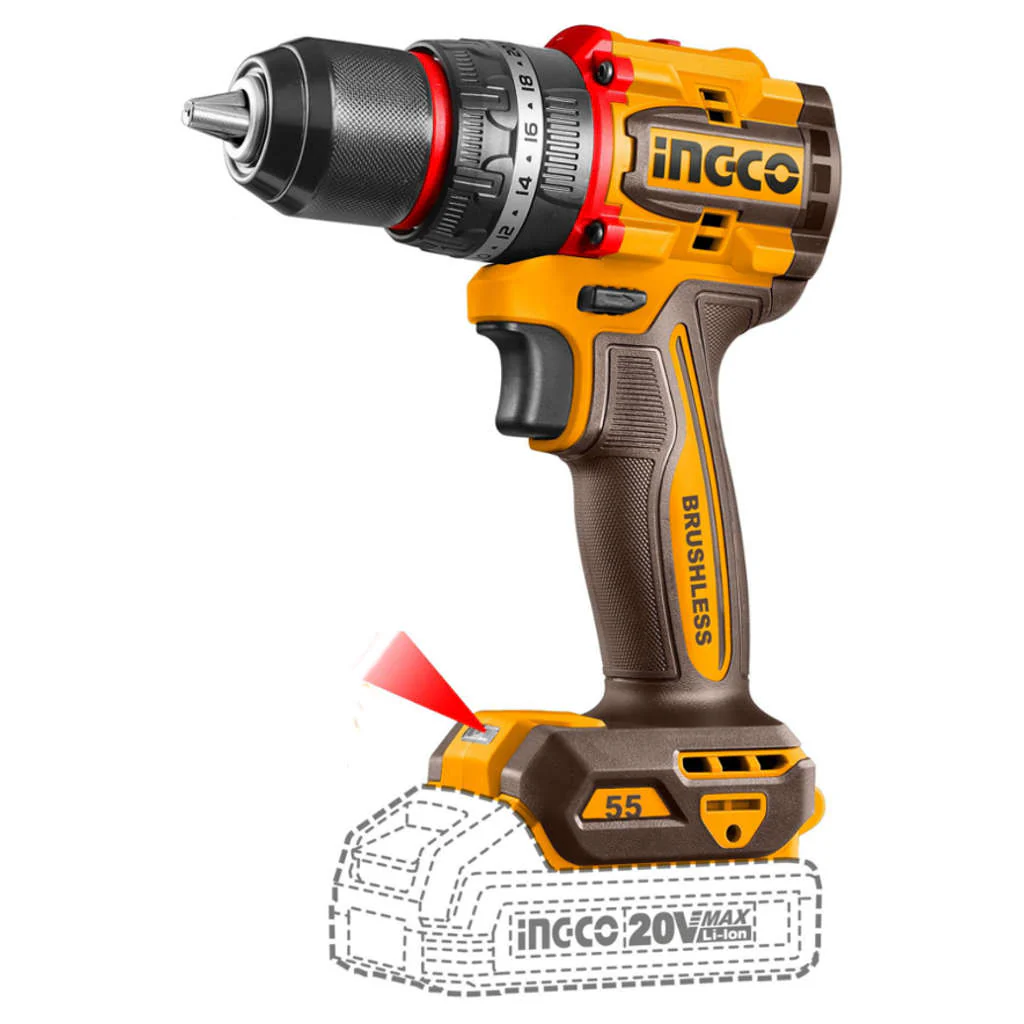 Ingco Compact Cordless Impact Drill 20 V CIDLI20558 - Image 2