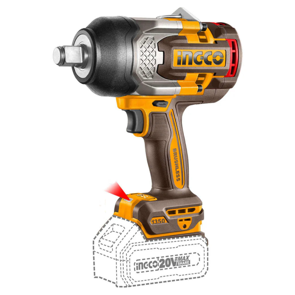 Ingco Cordless Impact Wrench 20 V CIWLI20135 - Image 2