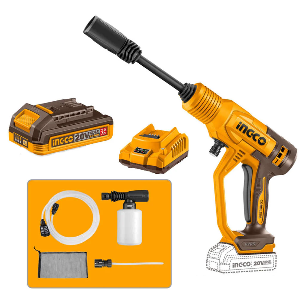 Ingco Cordless Pressure Washer 24.8 Bar CPWLI20362