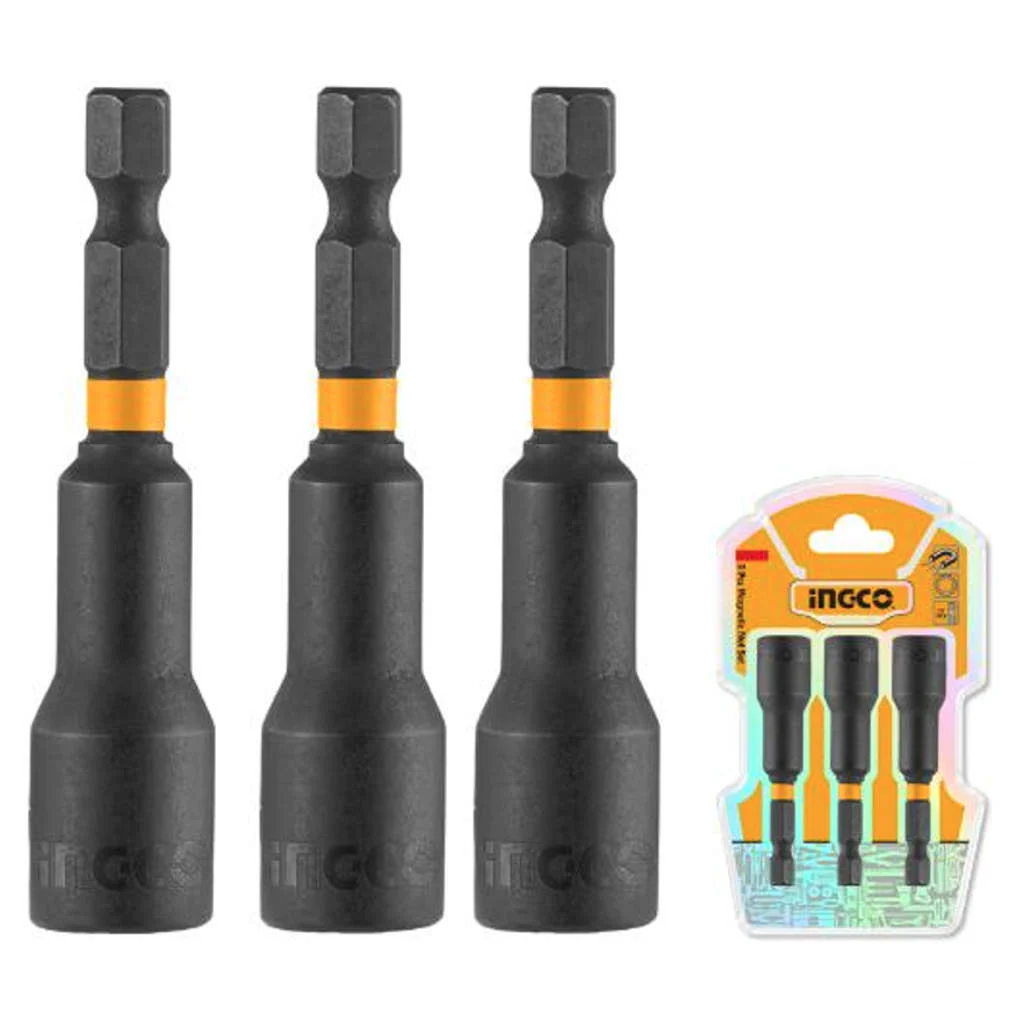 Ingco Impact Magnetic Nut Set Of 3 Pcs AMN0831