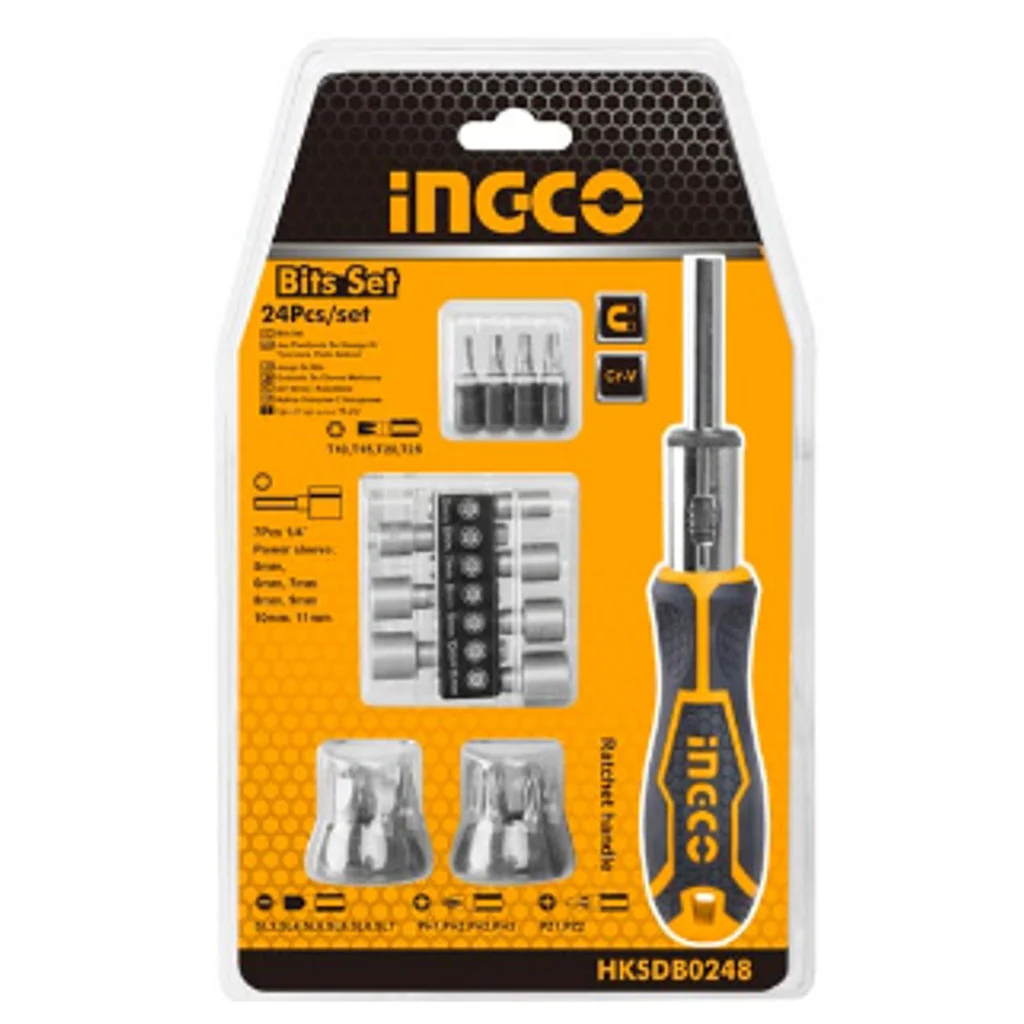 Ingco Screwdriver Set CR-V 24 Pcs HKSDB0248