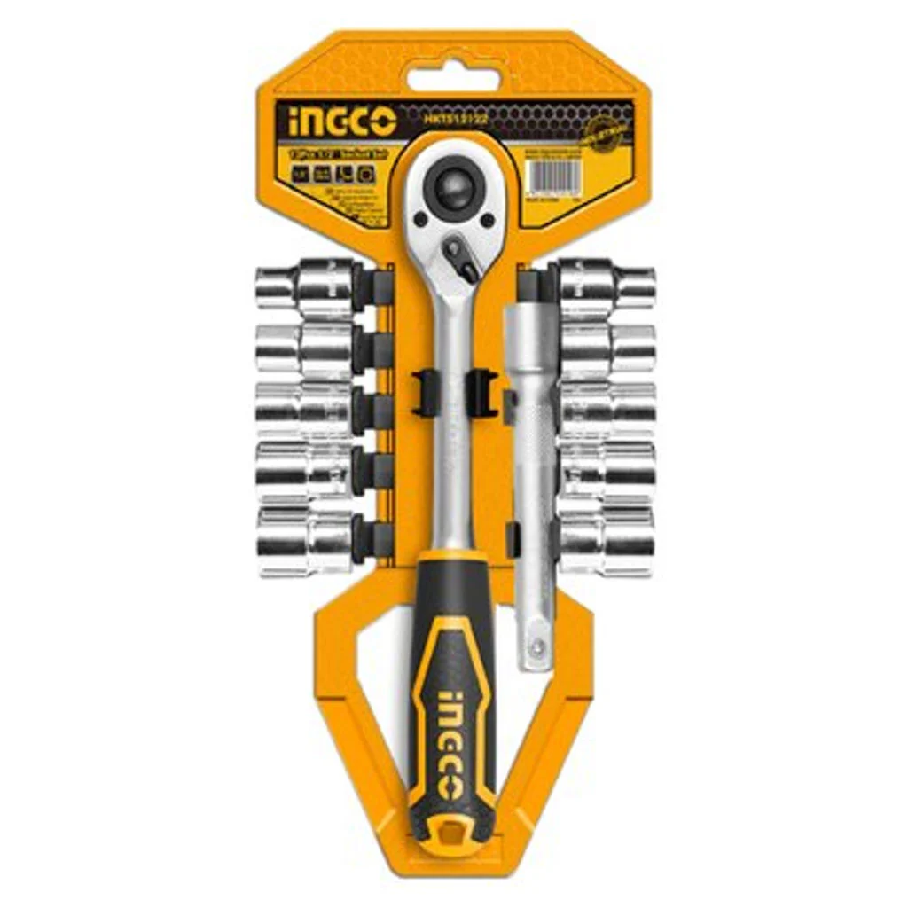 Ingco Socket Set CR-V 12 Pcs HKTS12122