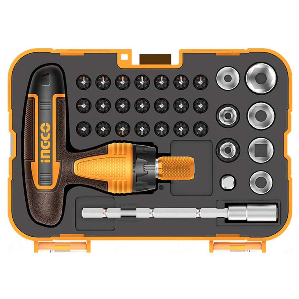 Ingco T-Handle Wrench Screwdriver Set Of 31 Pcs HKSDB0318 - Image 3