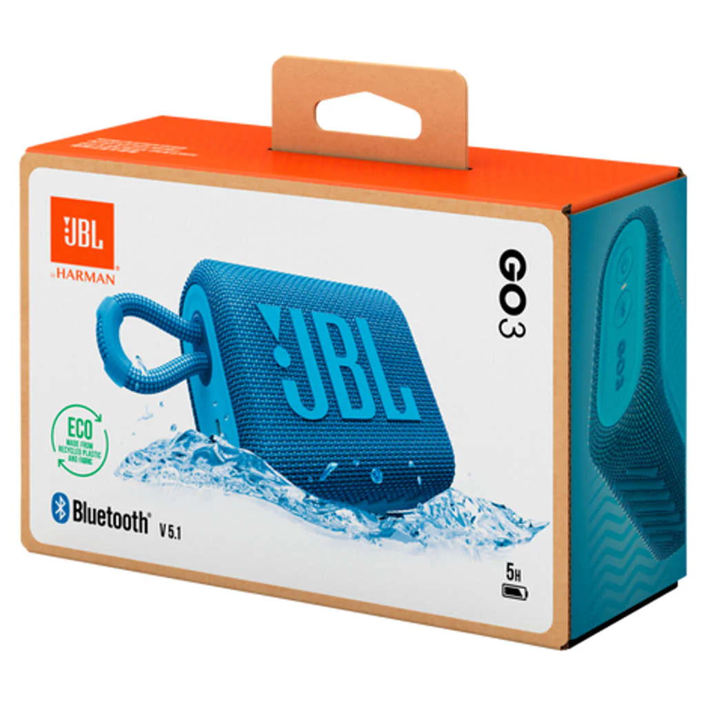 JBL GO 3 Eco Ultra Portable Waterproof Speaker Blue JBLGO3ECOBLU - Image 8