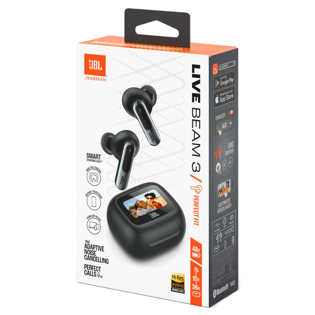 JBL Live Beam 3 Wireless Noise Cancellation Earbuds Black JBLLIVEBEAM3BLK - Image 8