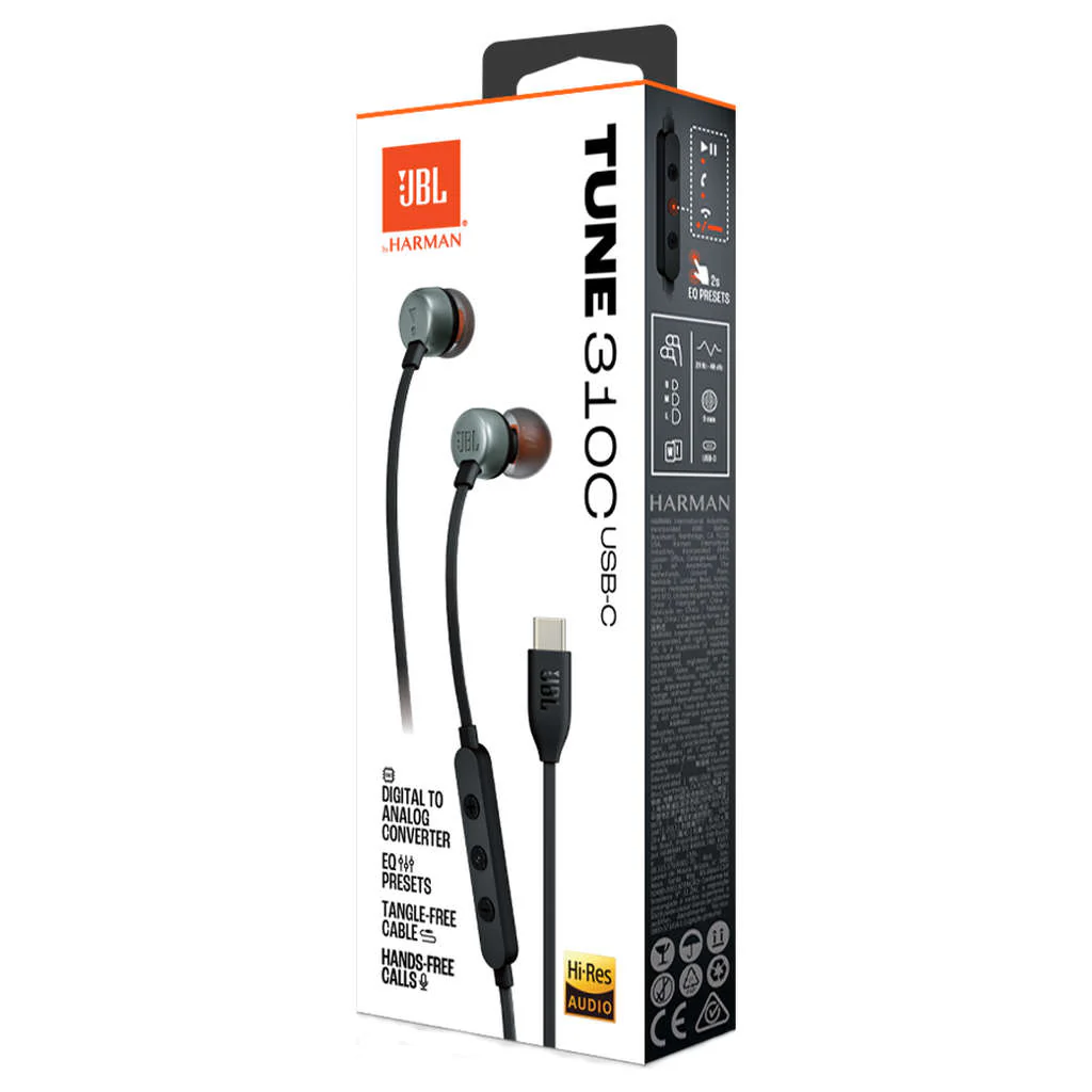 JBL Tune 310C Wired In Ear Headphone Black JBLT310CBLK - Image 4