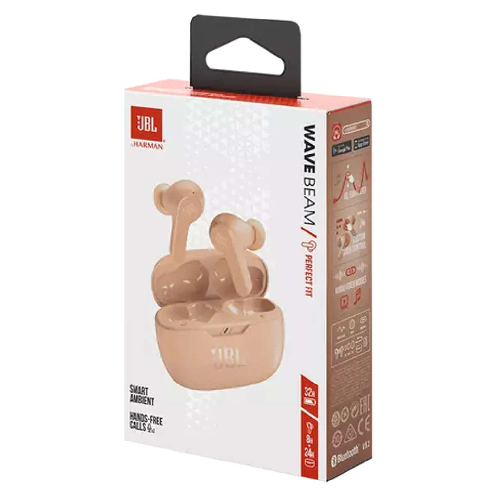 JBL Wave Beam In-Ear True Wireless Earbuds With Mic Beige JBLWBEAMBEG - Image 7