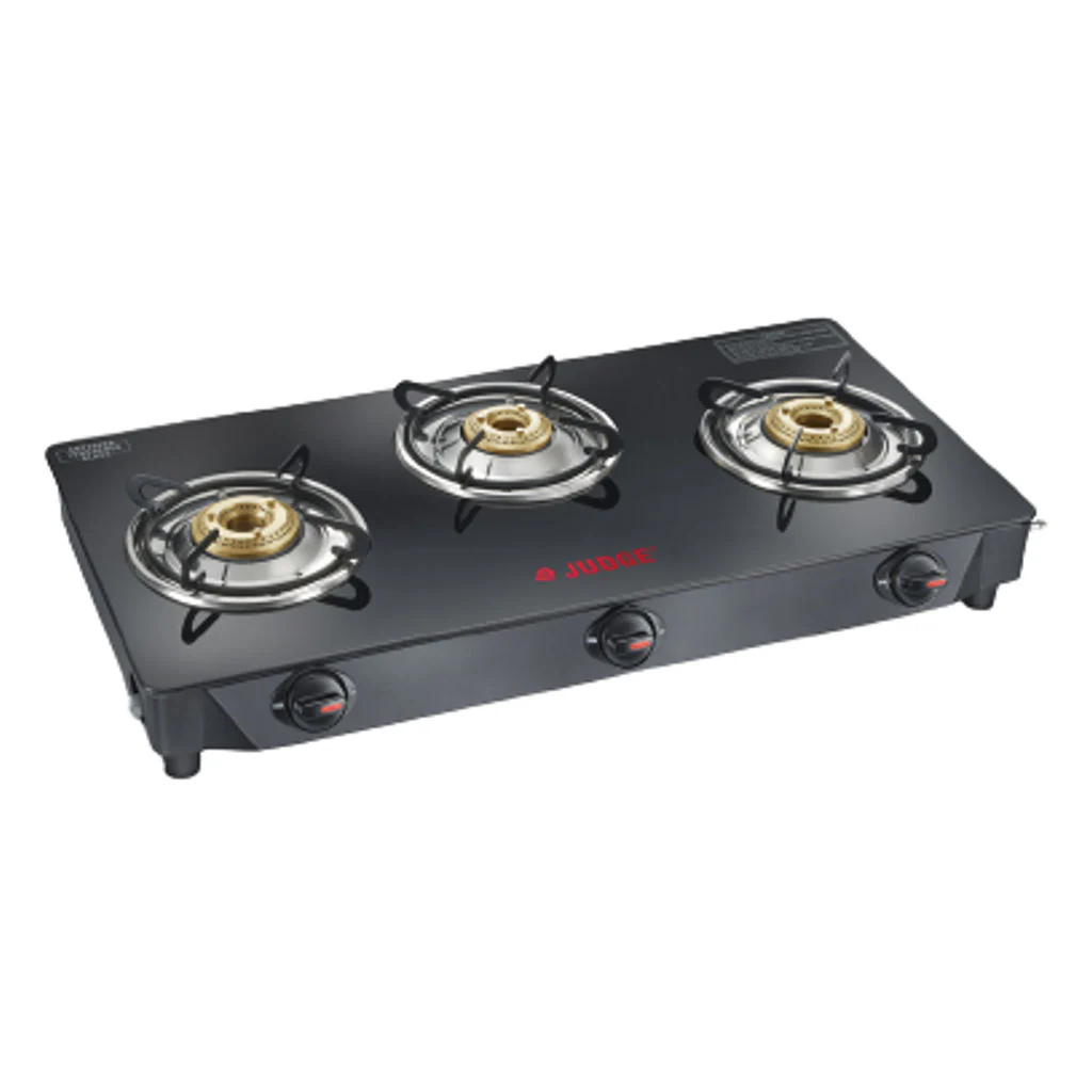 Judge Deluxe Glasstop LPG Gas Stove 3Burner