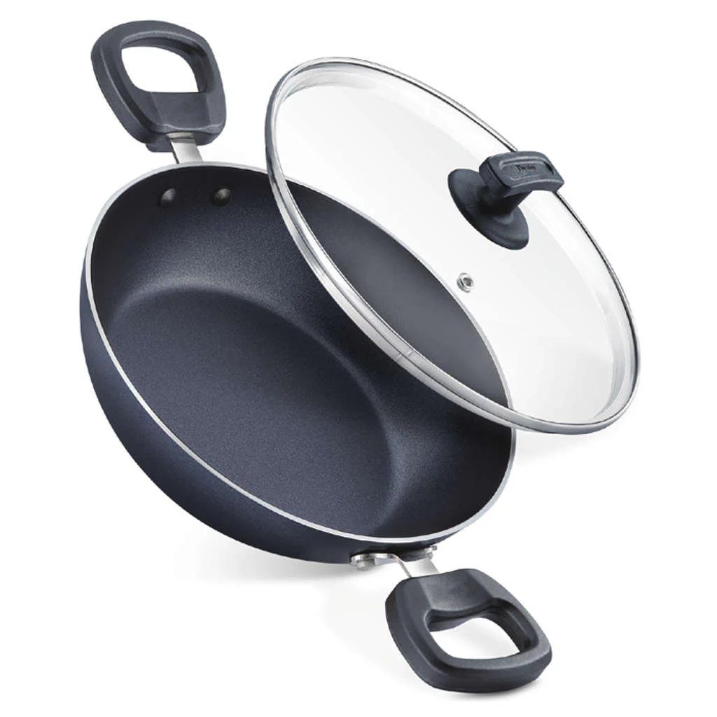Judge Everyday Nonstick Cookware Kadai With Glass Lid 280mm - Image 2