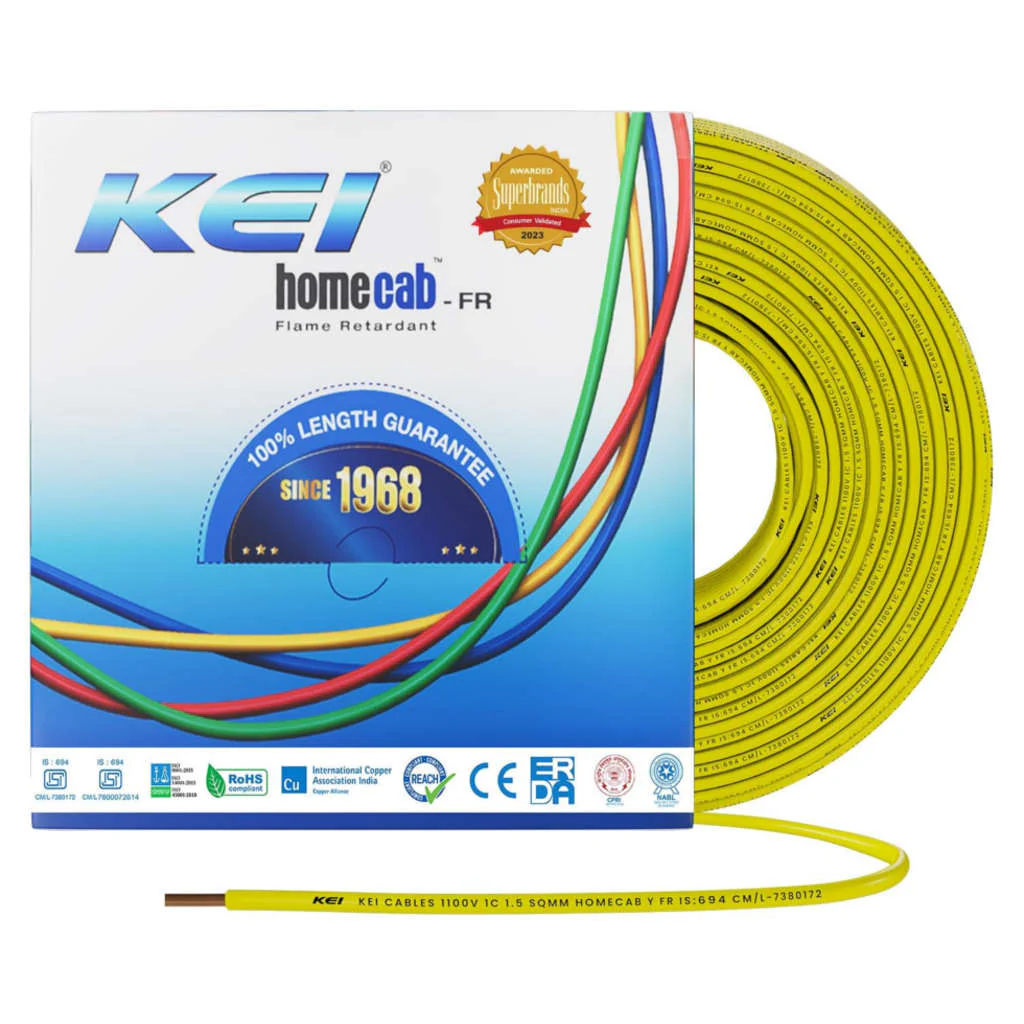 KEI HomeCab FR Unsheathed Single Core Flexible Cable PVC Insulated 1.50Sq.mm 90Meter - Image 5