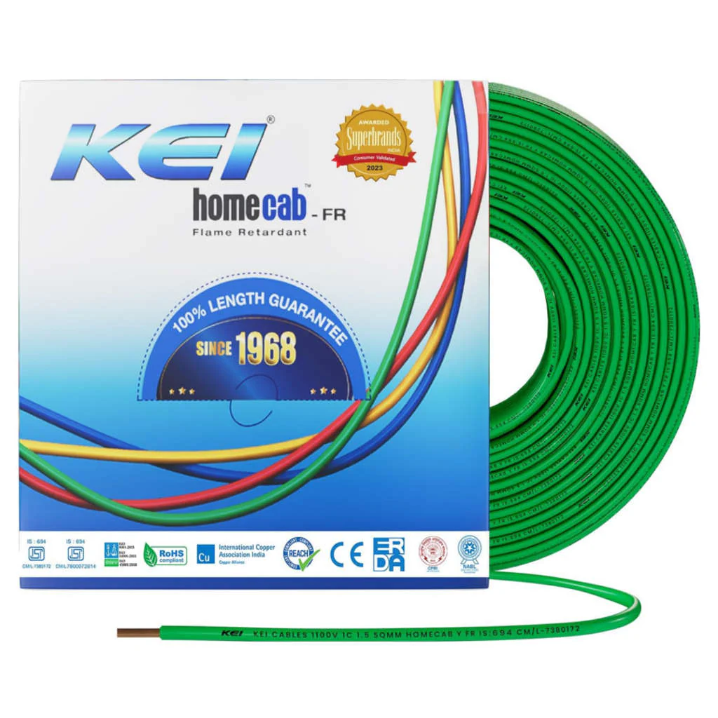 KEI HomeCab FR Unsheathed Single Core Flexible Cable PVC Insulated 4Sq.mm 90Meter - Image 4