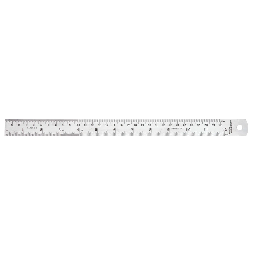 Kristeel Shinwa Metric & English Ruler 3000 mm Stainless Steel 401 K