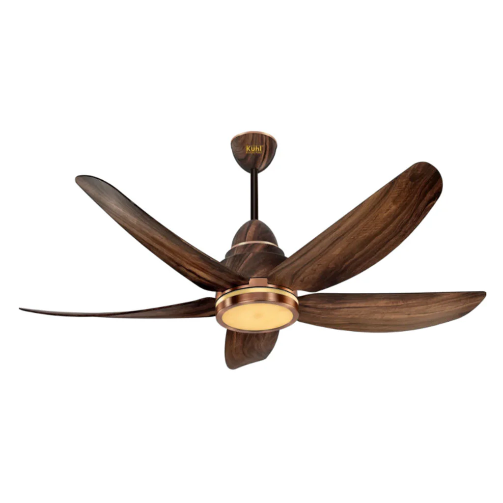 Kuhl Luxus C5 BLDC Underlight Ceiling Fan With Remote 1320 mm Teak - Image 4