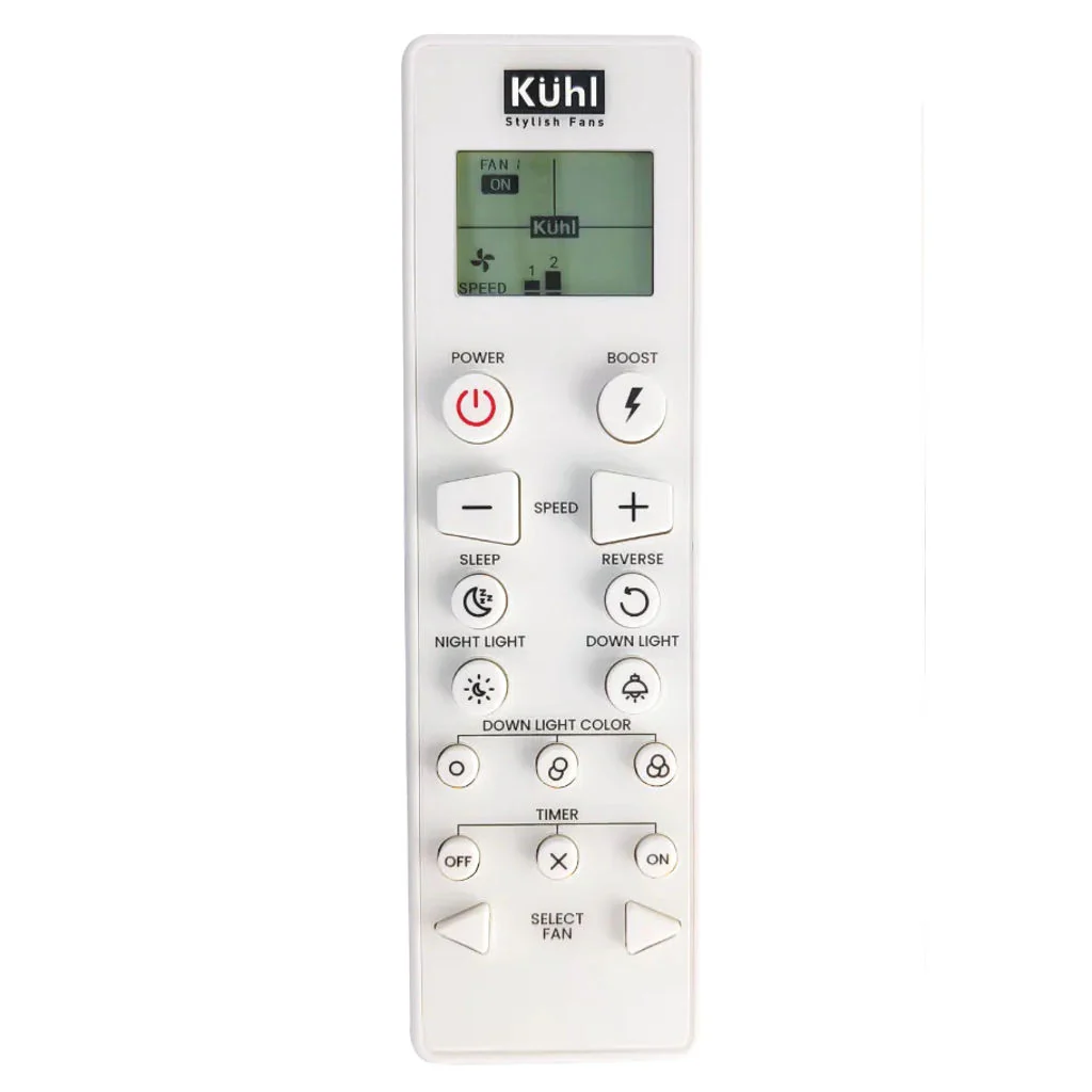 Kuhl Luxus C5 BLDC Underlight Ceiling Fan With Remote 1320 mm Teak - Image 6