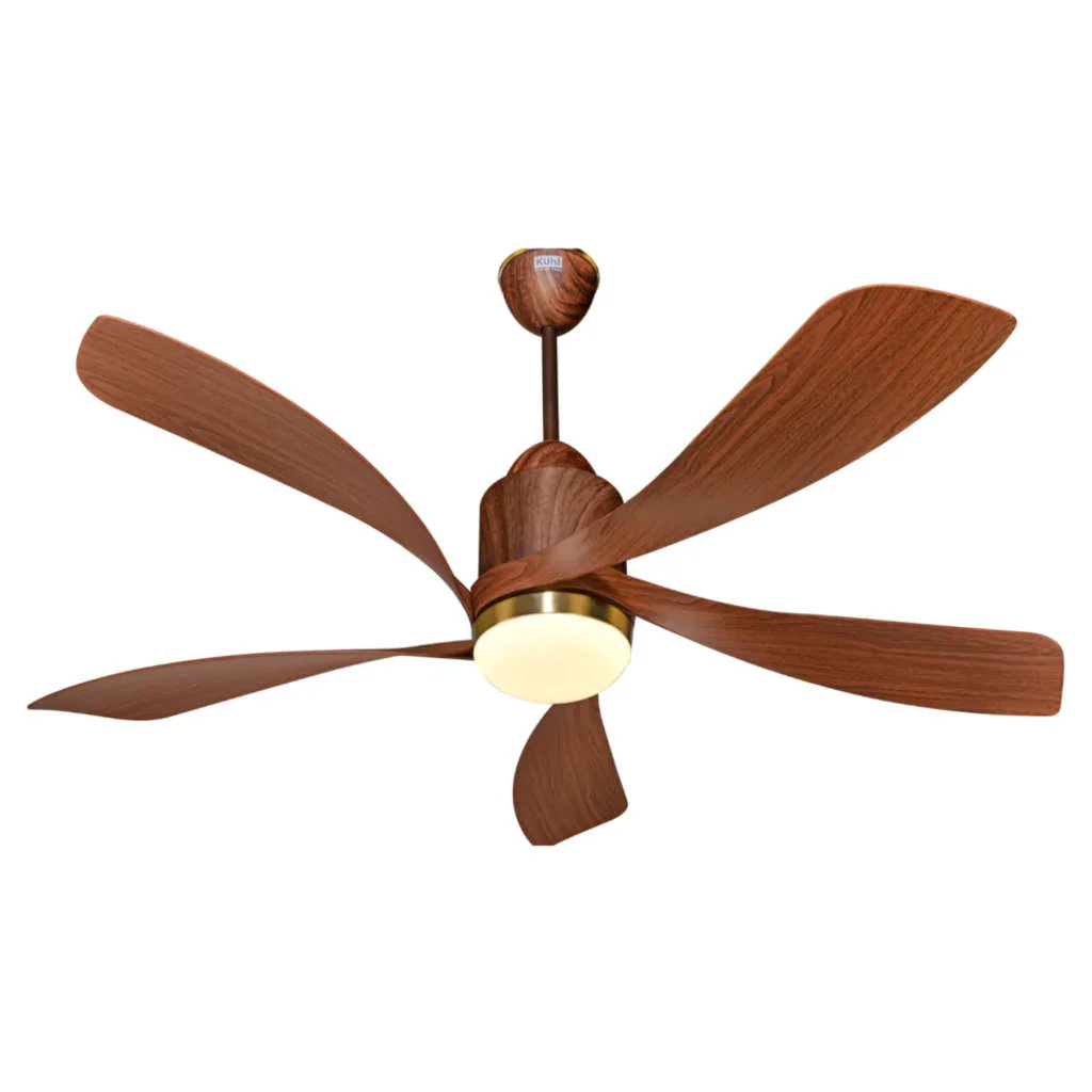 Kuhl Luxus Twist BLDC Underlight Ceiling Fan 1300 mm Teak Wood - Image 2