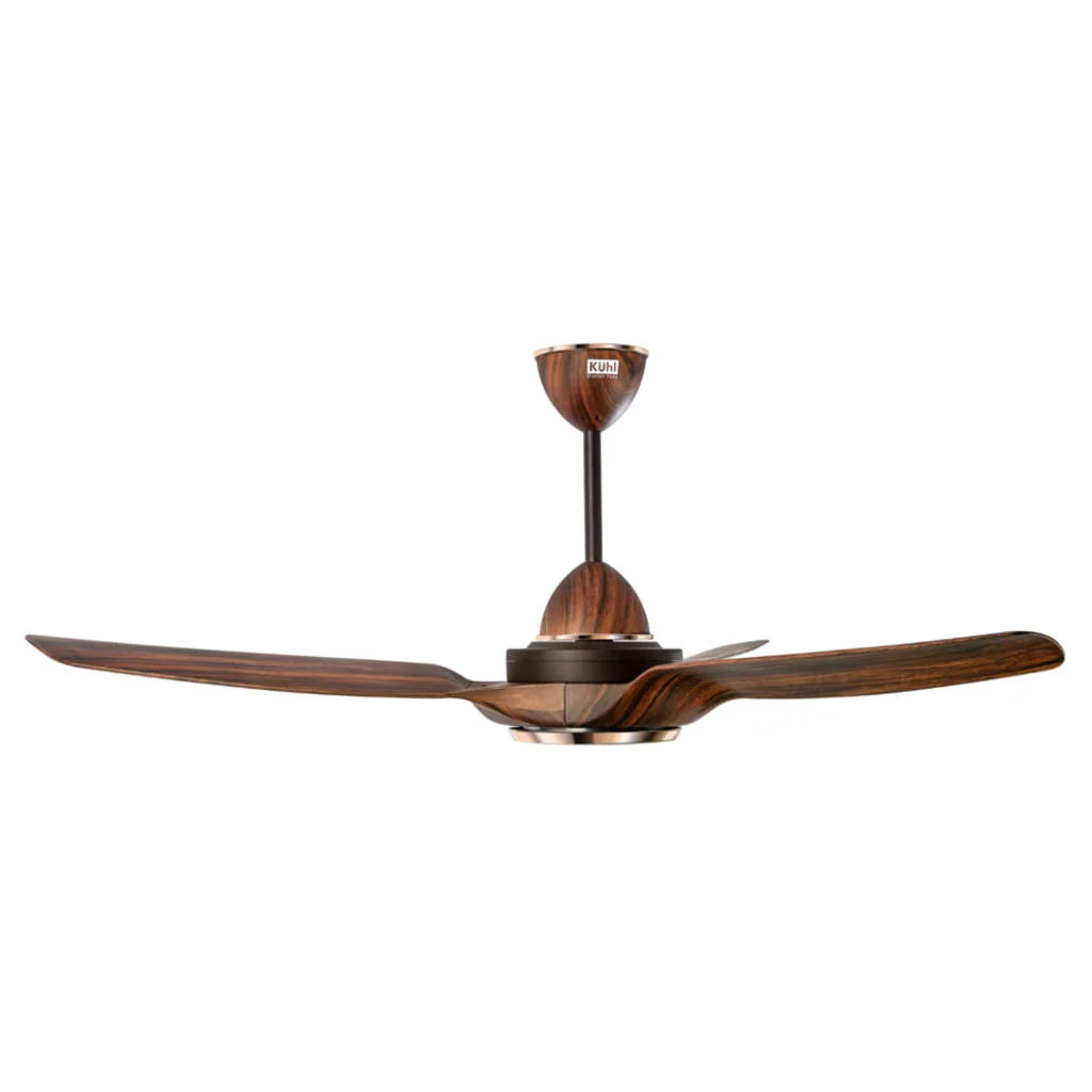 Kuhl Meridian M1 BLDC Underlight Ceiling Fan With Remote 1200 mm Teak Wood - Image 2