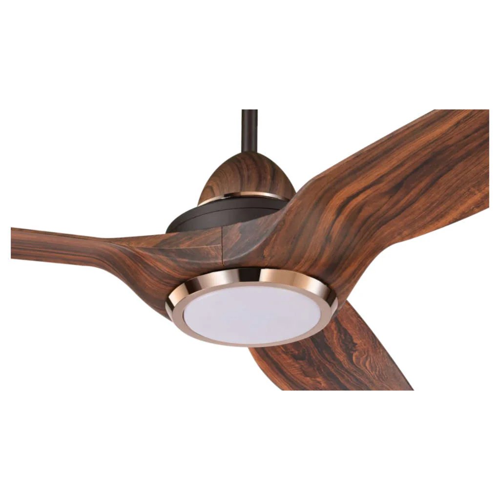 Kuhl Meridian M1 BLDC Underlight Ceiling Fan With Remote 1200 mm Teak Wood - Image 4