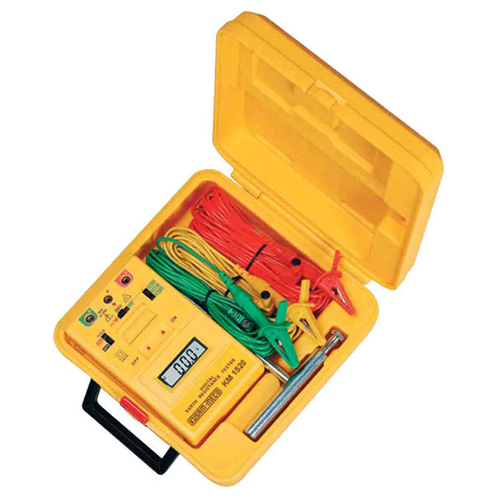 Kusam-meco 3 Terminal Digital Earth Resistance Tester KM 1520