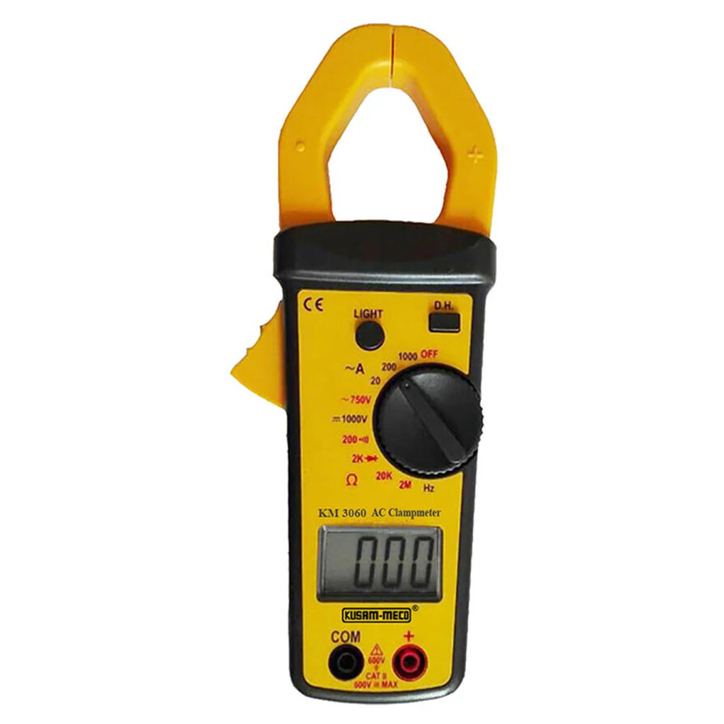 Kusam-meco AC Digital Clampmeter 3½ Digit 1000A 1999 Counts KM 3060