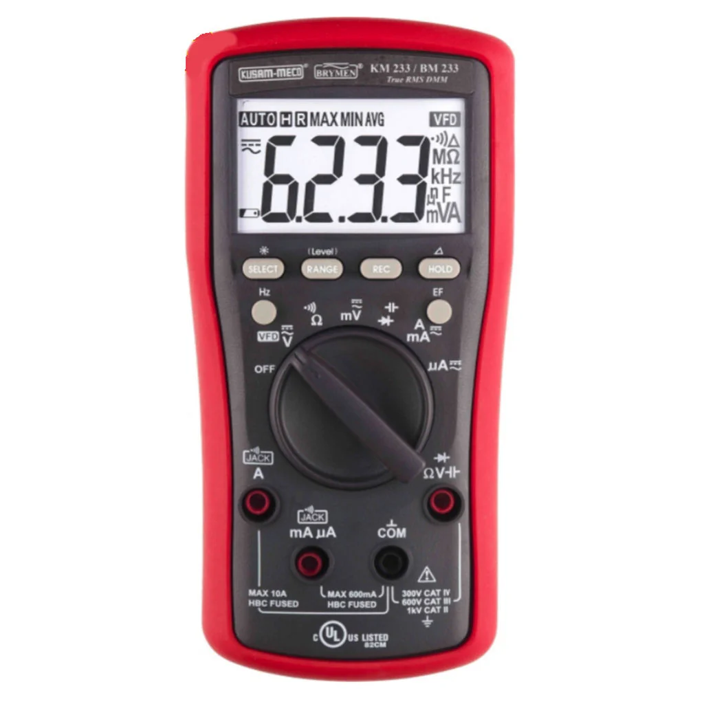 Kusam-meco TRMS Digital Multimeter With VFD 3-5/6 Digits 6000 Counts KM 233
