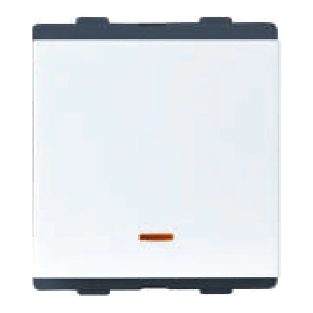 L&T [ Lauritz Knudsen ] Englaze 16AX One Way Switch With Indicator 2M Snow White CB92302SW16