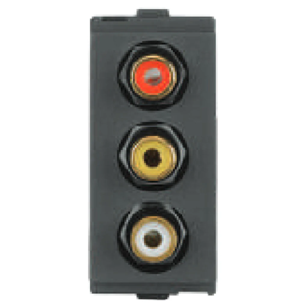 L&T [ Lauritz Knudsen ] Englaze RCA Connector 1M Mountain Grey CB92201TM00