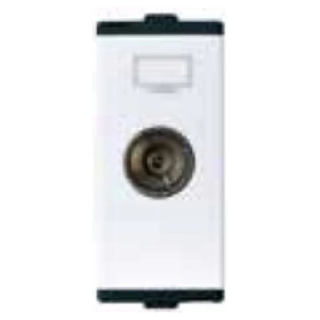 L&T [ Lauritz Knudsen ] Englaze TV Socket 1M Snow White CB92101TW00