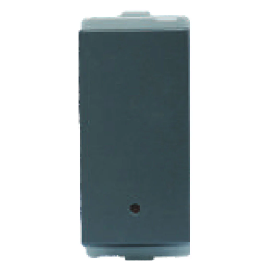 L&T [ Lauritz Knudsen ] Entice 10AX One Way Switch With Indicator 1M Charcoal Grey CB91301SG10