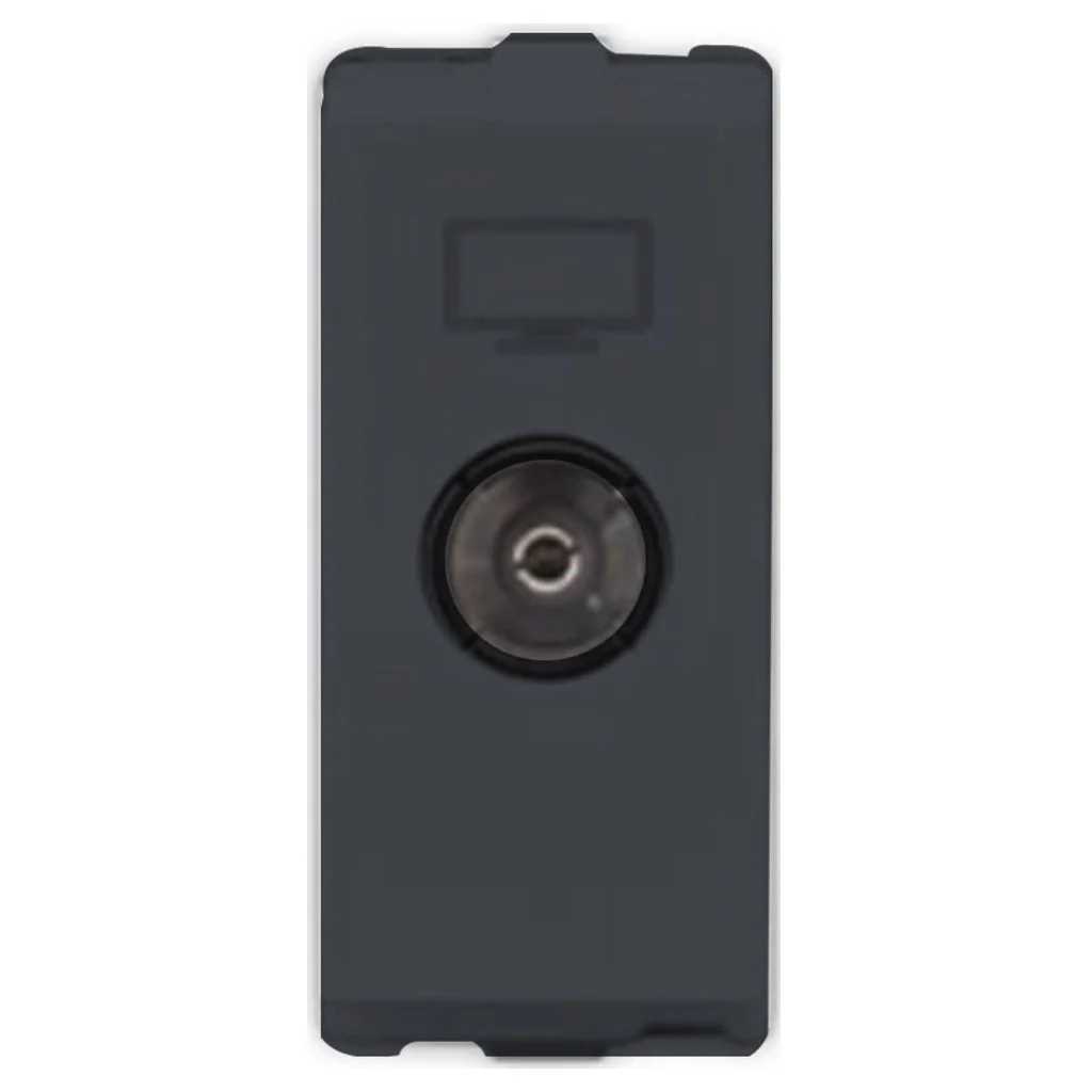 L&T [ Lauritz Knudsen ] Entice TV Socket 1M Charcoal Grey CB91101TG00