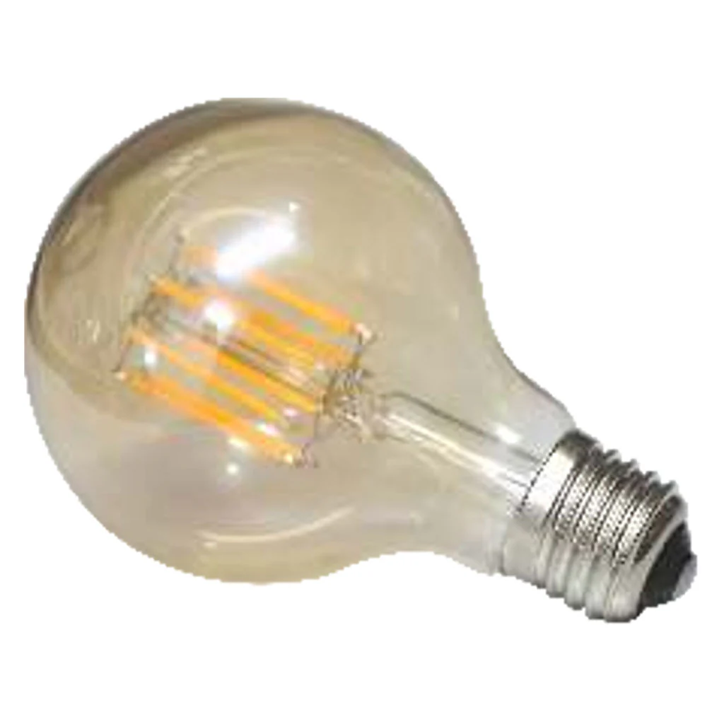 Ledlum E27 LED Indoor Round Lamp Gold Glass G80 LCL-018