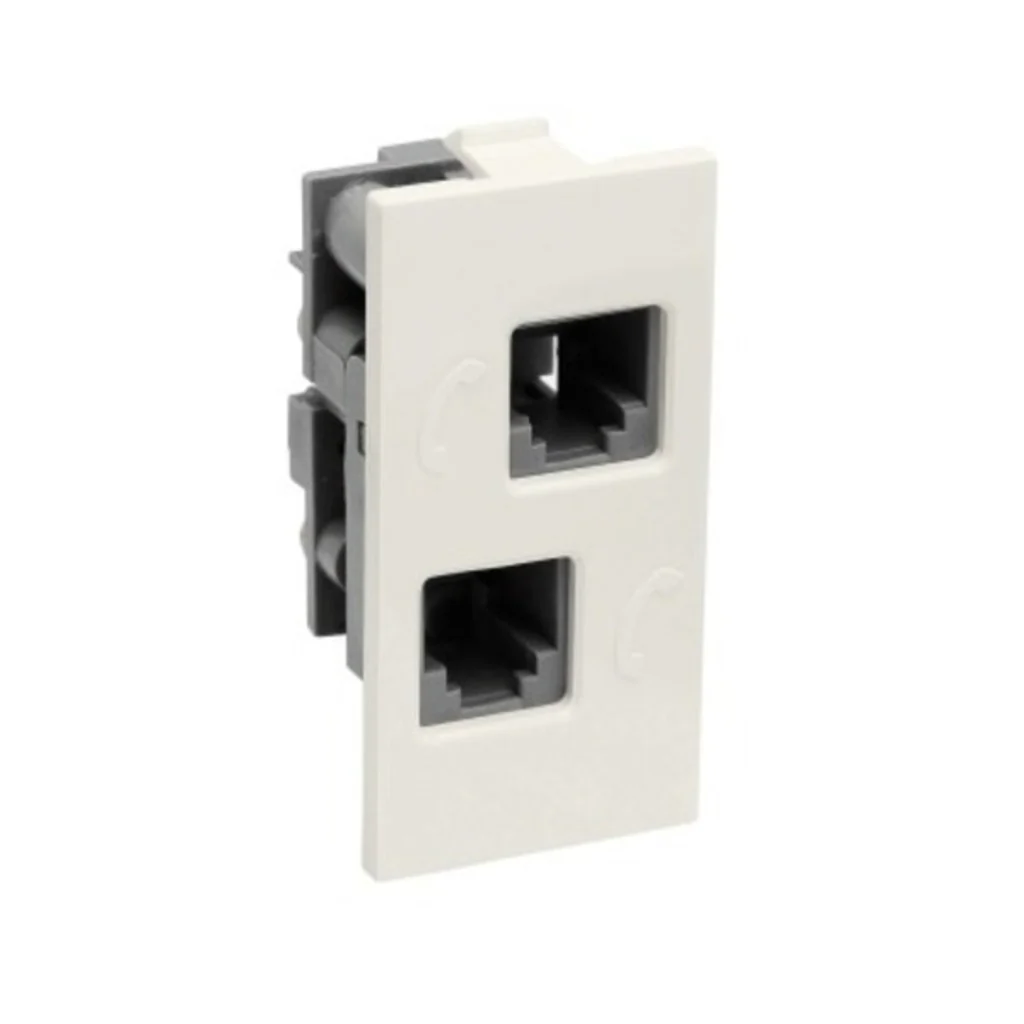 Legrand Britzy Double RJ 11 Telephone Socket 1 Module 6734 44