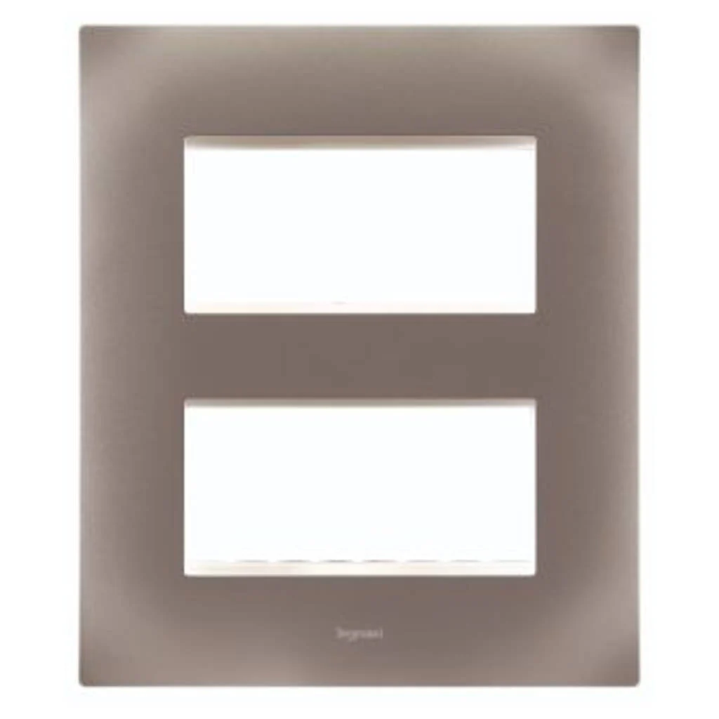Legrand Lyncus Plate With Frame 2x4M Matt Silver 6776 09