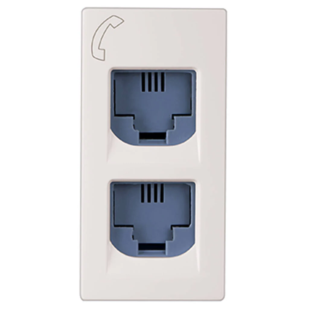 Legrand Myrius Nextgen Double RJ11 Telephone 1M White 6792 63