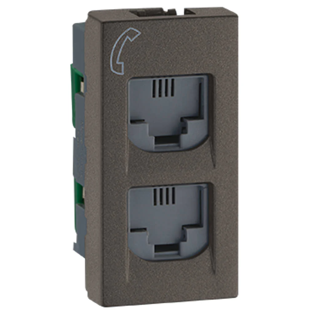 Legrand Myrius Nextgen RJ11 Telephone Socket 1M Charcoal Grey 6794 63