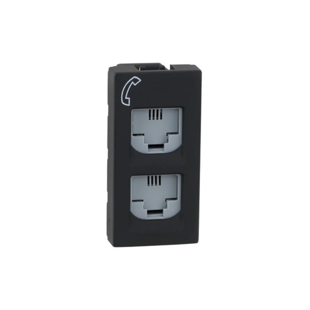 Legrand Myrius RJ-11 Double Telephone Socket With Shutter 1 M 6731 53