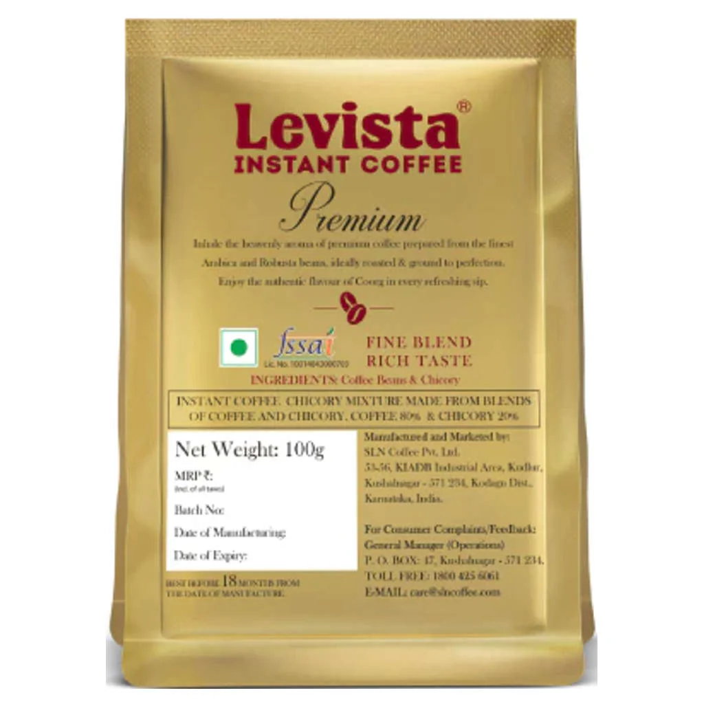 Levista Premium Instant Coffee 100 Gram Pouch - Image 2
