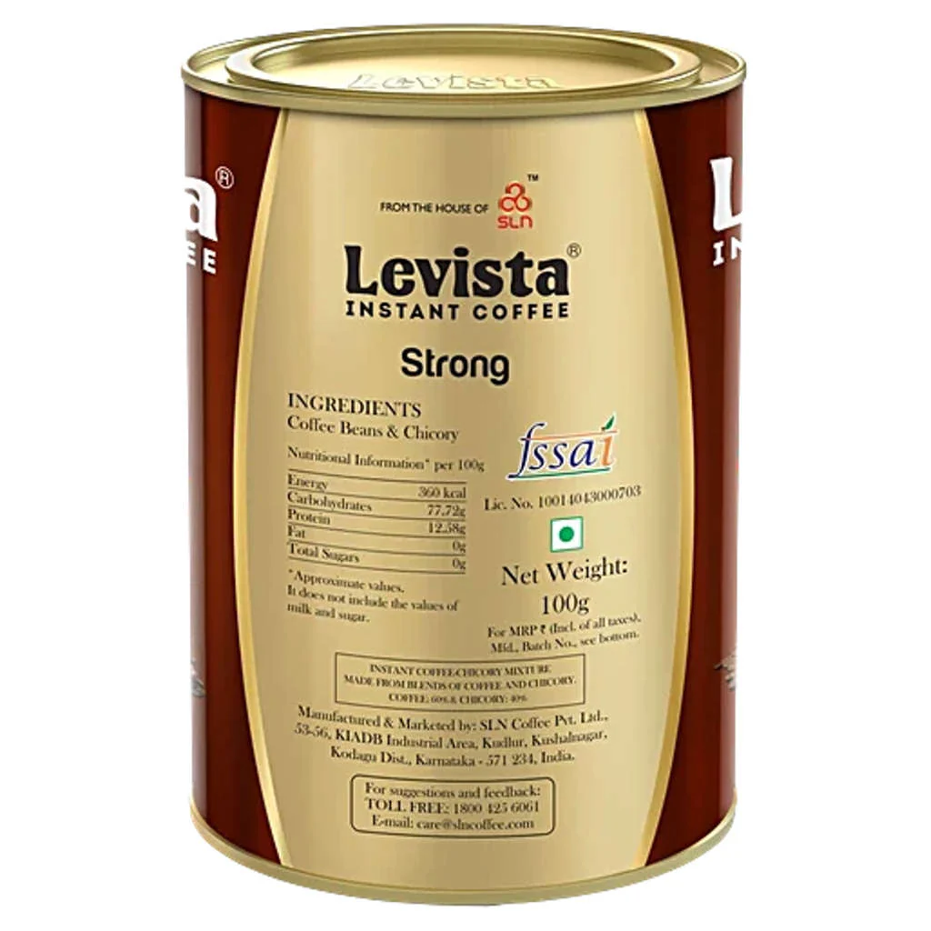 Levista Strong Instant Coffee 100 Gram Can - Image 2
